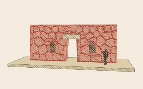 Inca masonry: the model drawn as an engraving