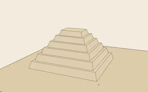 The Egyptian pyramid: the model drawn as an engraving