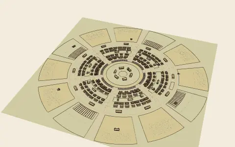 A town in each style: the model drawn as an engraving