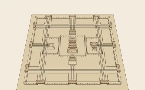 The royal city of the Kaogong ji: the model drawn as an engraving