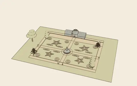 A Victorian bedding garden: the model drawn as an engraving