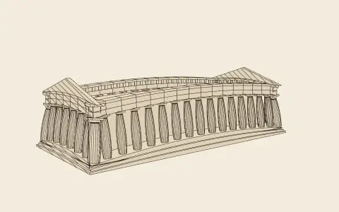 The refinements of the Parthenon: the model drawn as an engraving