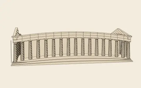 The refinements of the Parthenon: the model drawn as an engraving