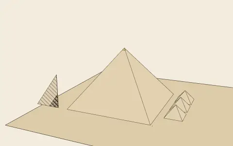 The Egyptian pyramid: the model drawn as an engraving