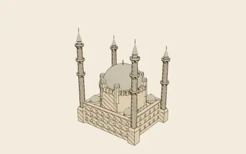 The Ottoman mosque: the model drawn as an engraving
