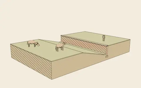 The ha-ha: the model drawn as an engraving
