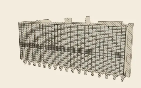 The Unité d’habitation: the model drawn as an engraving
