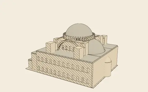 Hagia Sophia, Constantinople: the model drawn as an engraving