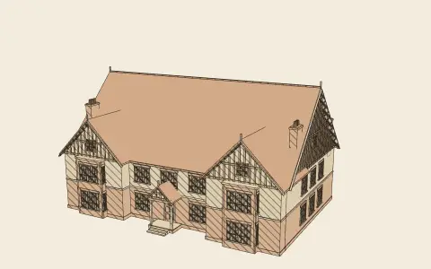 A house by its style’s rules: the model drawn as an engraving