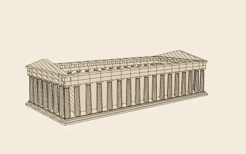 The refinements of the Parthenon: the model drawn as an engraving