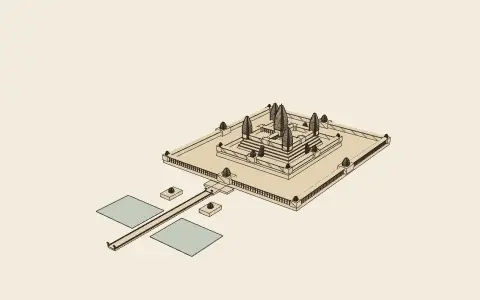 Angkor Wat: the model drawn as an engraving