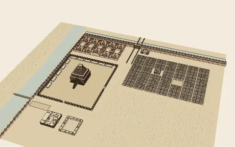 Babylon: the town's model seen from above, drawn as an engraving
