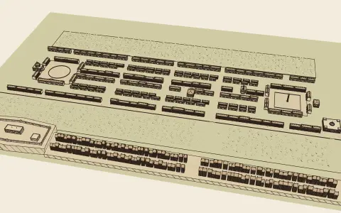 Edinburgh’s New Town: the town's model seen from above, drawn as an engraving