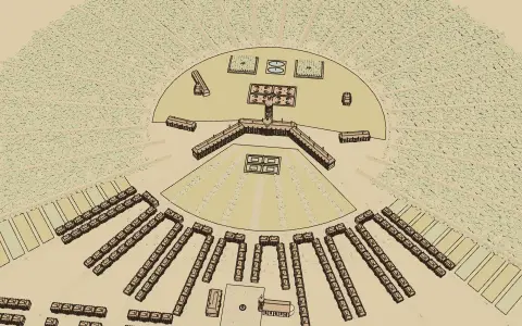 A residenz town on a fan plan: the town's model seen from above, drawn as an engraving